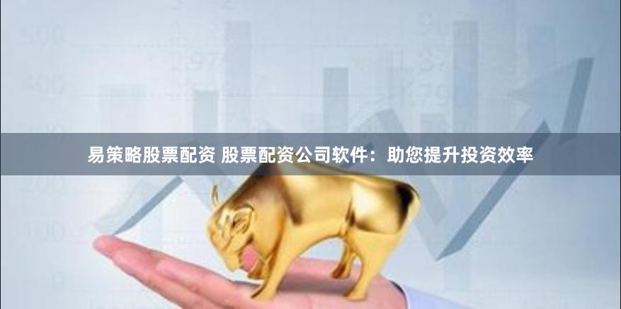 易策略股票配资 股票配资公司软件：助您提升投资效率
