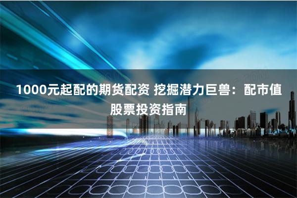 1000元起配的期货配资 挖掘潜力巨兽：配市值股票投资指南